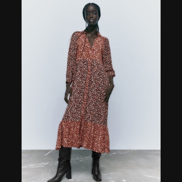 Zara floral print dress - Picture 3 of 4